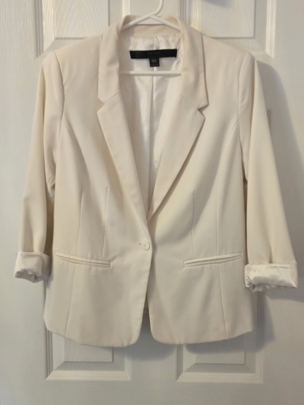 Kensie Off-white Single-Button Blazer